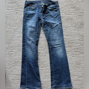 7 For All Mankind Women's Dark Blue Boot Cut Jeans